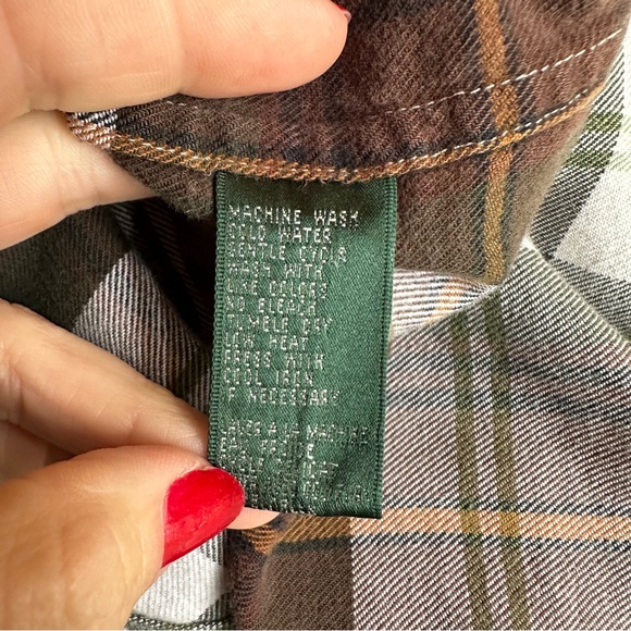 Ralph Lauren Womens Plaid Flannel 1/4 Zip Tunic Equestrian size medium - Picture 6 of 10